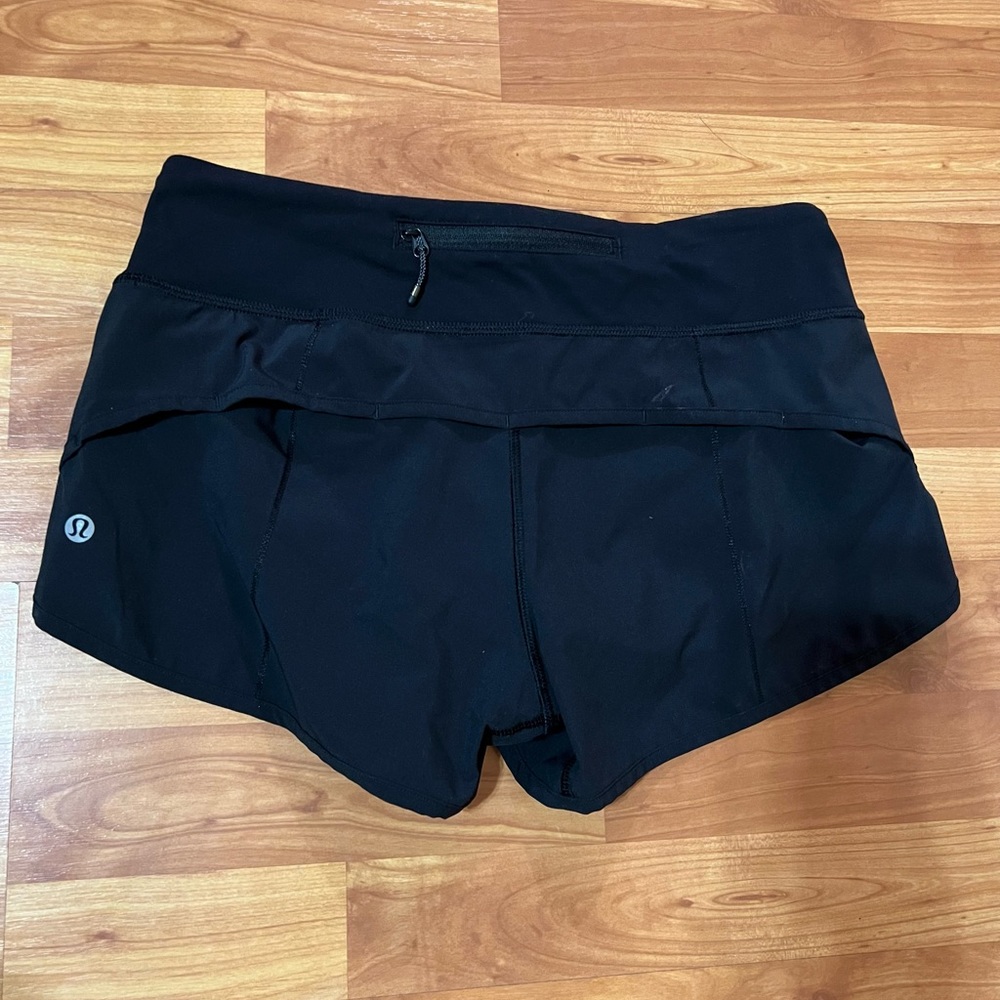 Lululemon black speed shorts